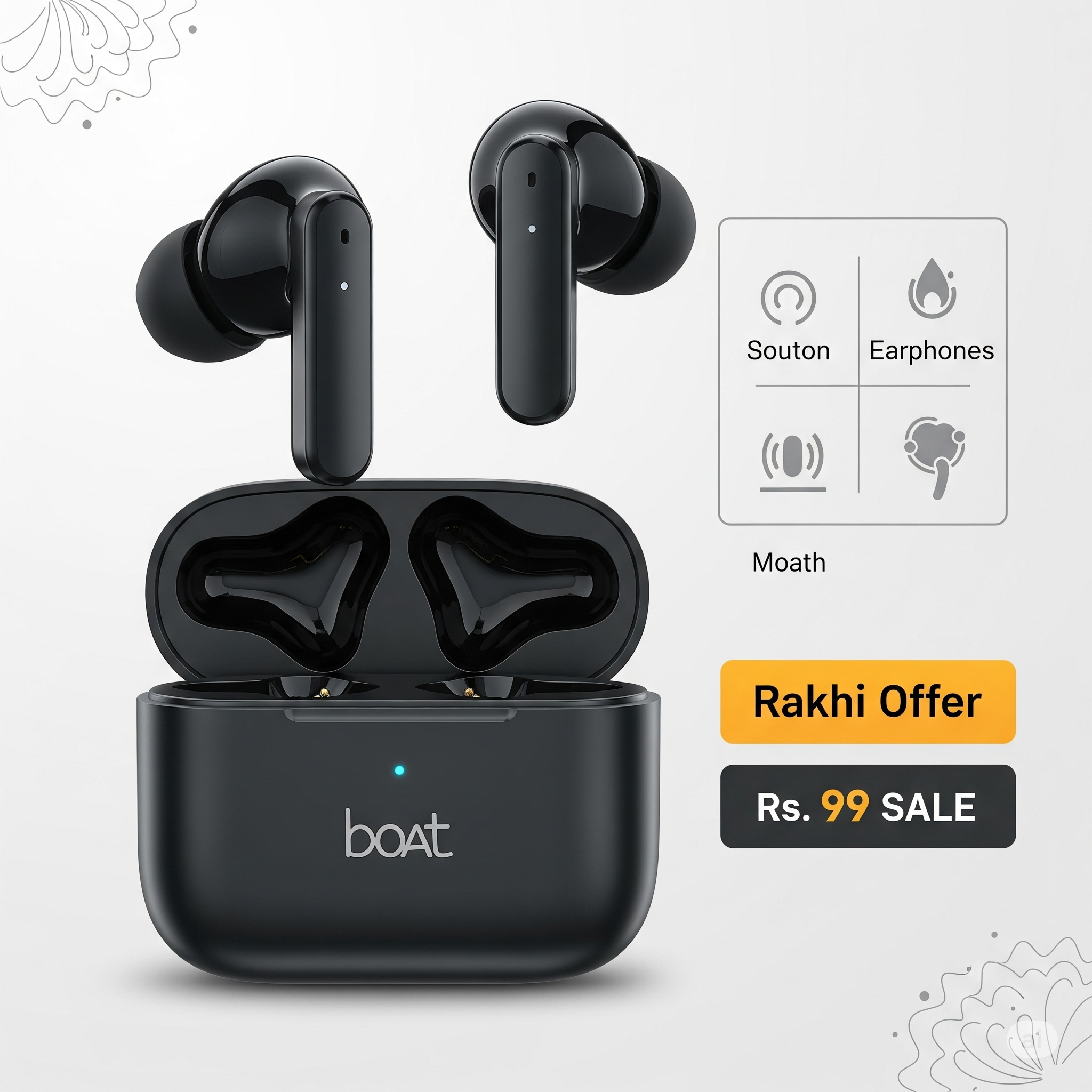 boAt Airdopes Playback, & Bluetooth